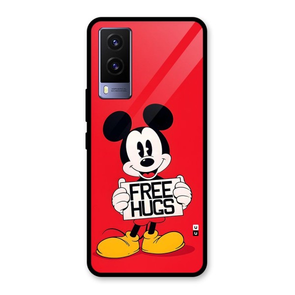 Free Hugs Glass Back Case for Vivo V21e 5G