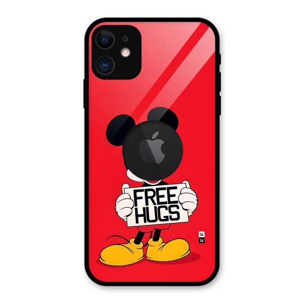 Free Hugs Glass Back Case for iPhone 11 Logo Cut