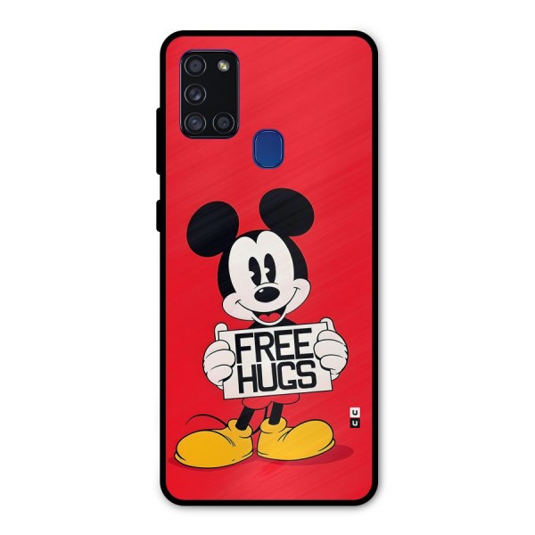 Free Hugs Metal Back Case for Galaxy A21s