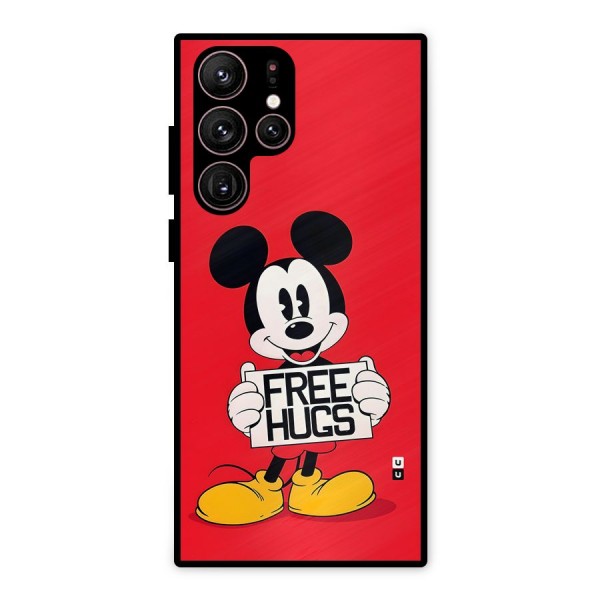 Free Hugs Metal Back Case for Galaxy S22 Ultra 5G