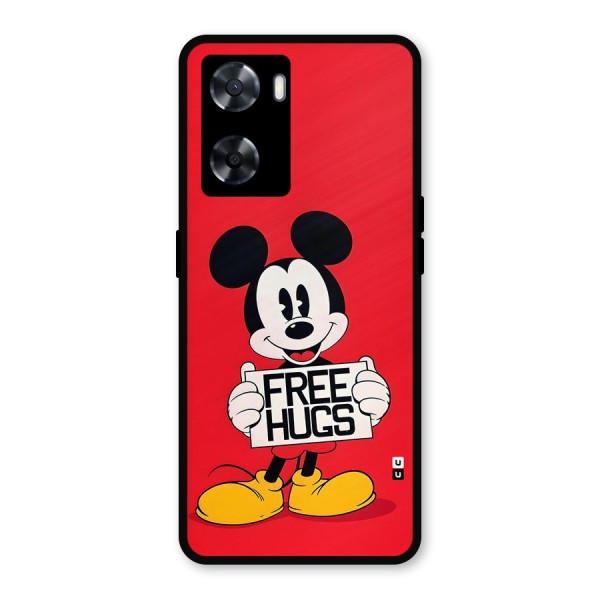 Free Hugs Metal Back Case for Oppo A57 2022