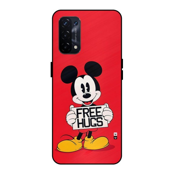 Free Hugs Metal Back Case for Oppo A74 5G