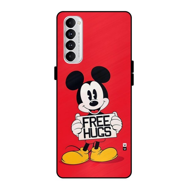 Free Hugs Metal Back Case for Oppo Reno4 Pro