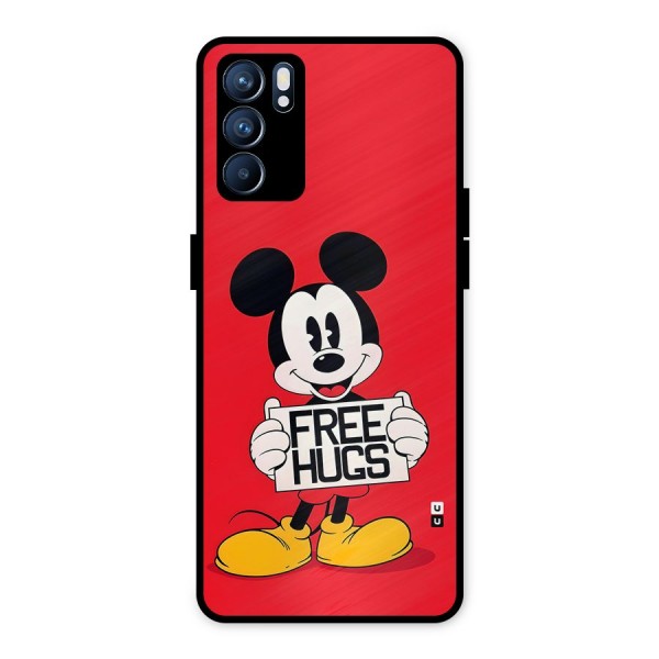 Free Hugs Metal Back Case for Oppo Reno6 5G