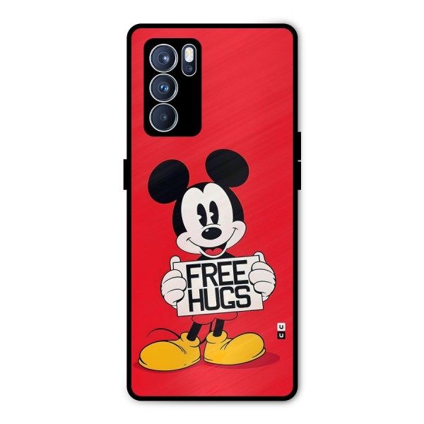 Free Hugs Metal Back Case for Oppo Reno6 Pro 5G