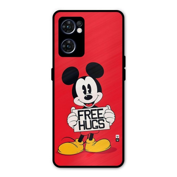 Free Hugs Metal Back Case for Oppo Reno7 5G