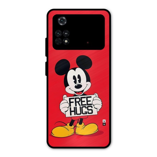 Free Hugs Metal Back Case for Poco M4 Pro 4G