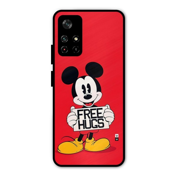 Free Hugs Metal Back Case for Poco M4 Pro 5G