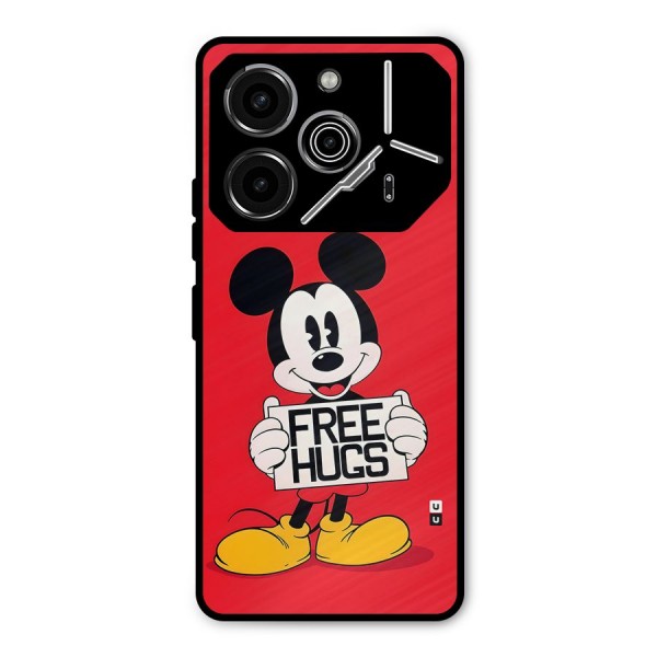 Free Hugs Metal Back Case for Tecno Pova 6 Pro