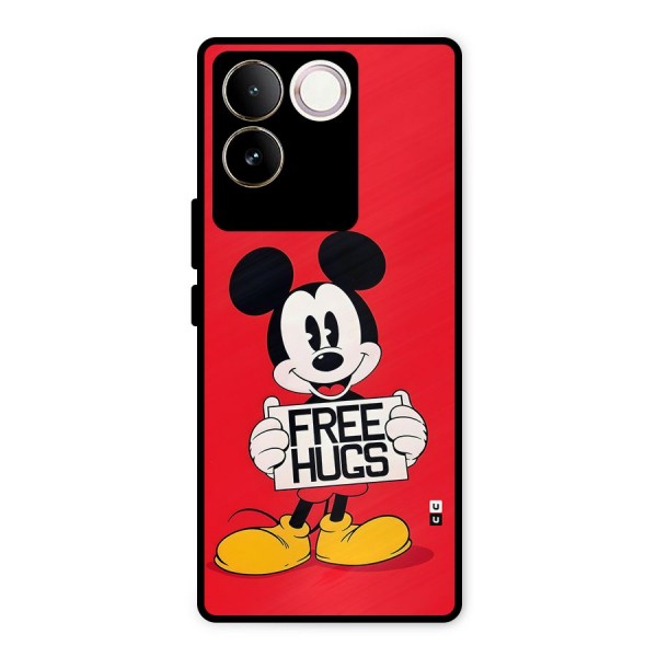 Free Hugs Metal Back Case for Vivo T2 Pro