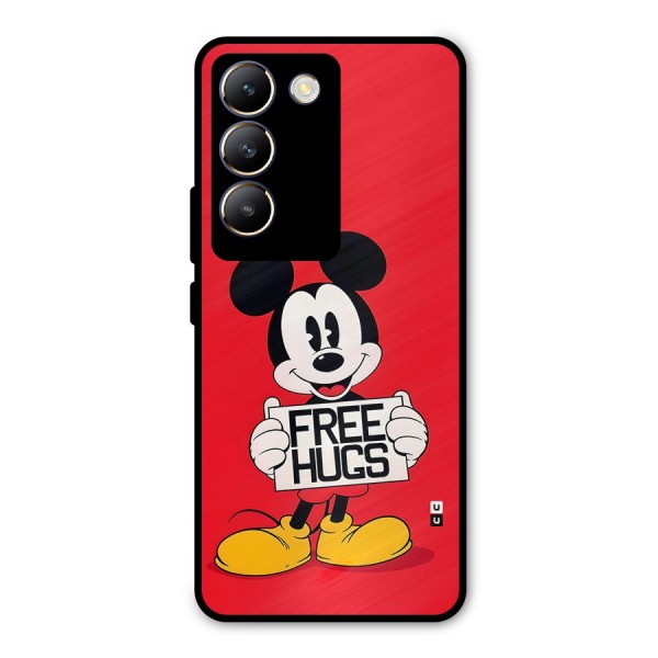 Free Hugs Metal Back Case for Vivo T3 5G