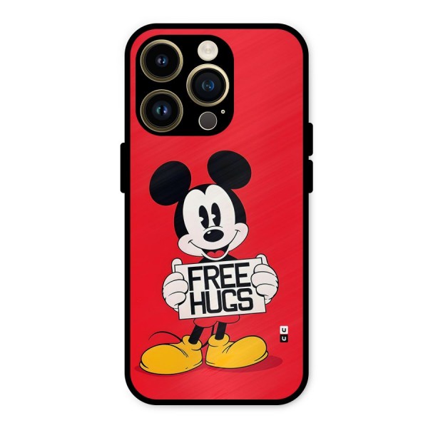 Free Hugs Metal Back Case for iPhone 14 Pro