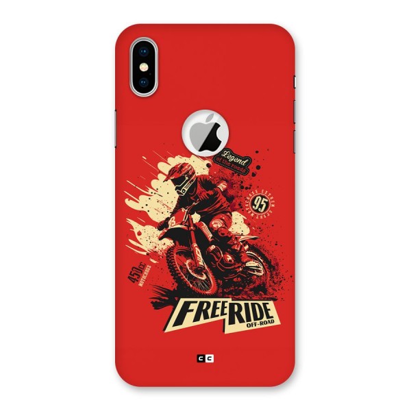 Free Ride Back Case for iPhone XS Logo Cut