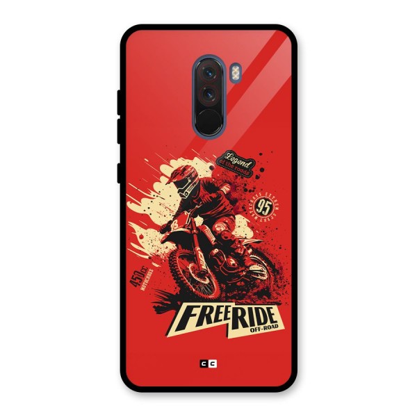 Free Ride Glass Back Case for Poco F1