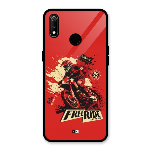 Free Ride Glass Back Case for Realme 3