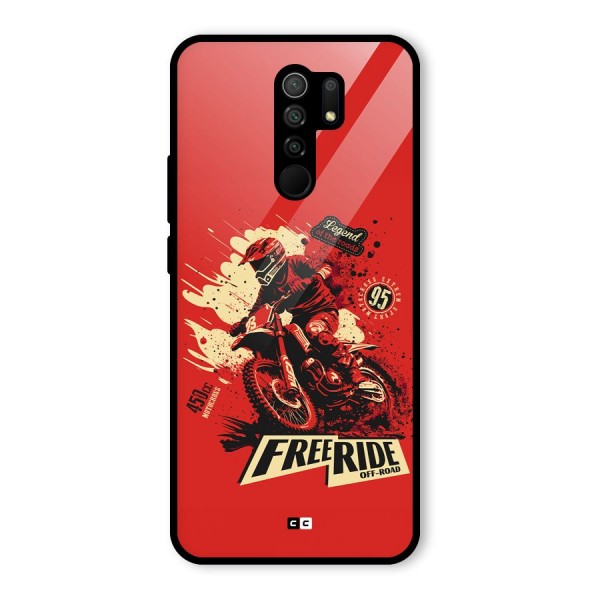 Free Ride Glass Back Case for Redmi 9 Prime