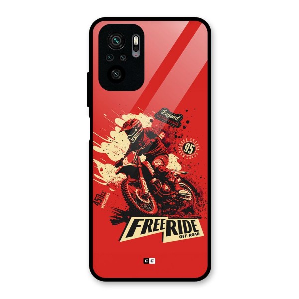 Free Ride Glass Back Case for Redmi Note 10