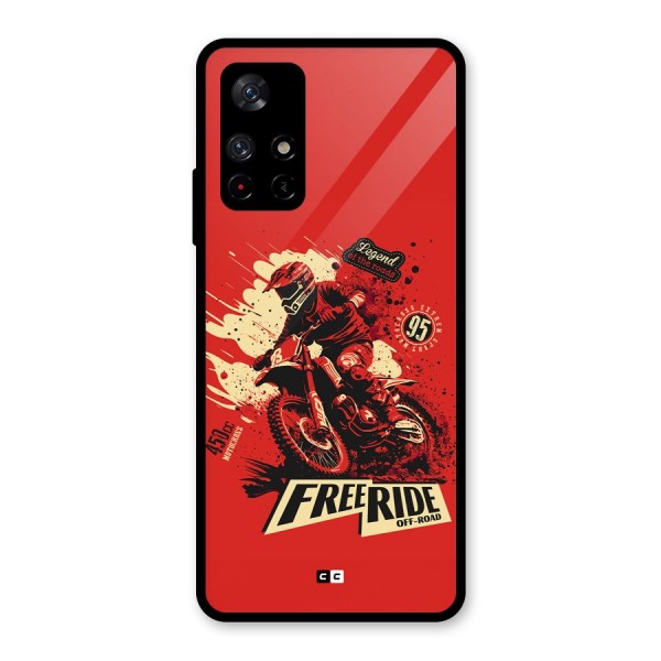 Free Ride Glass Back Case for Redmi Note 11T 5G