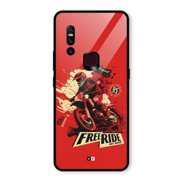 Free Ride Glass Back Case for Vivo V15