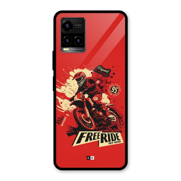 Free Ride Glass Back Case for Vivo Y21G