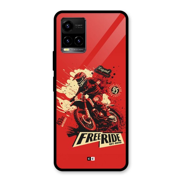 Free Ride Glass Back Case for Vivo Y21T