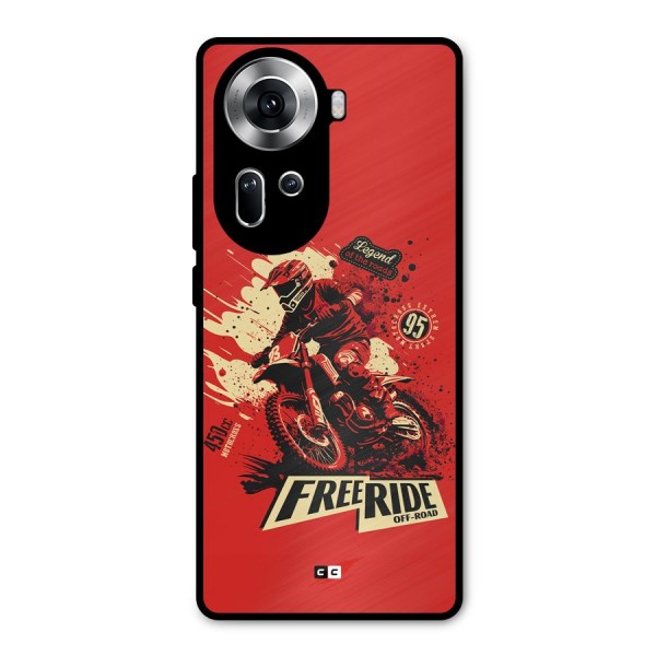 Free Ride Metal Back Case for Oppo Reno11 5G