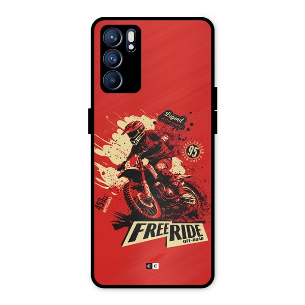 Free Ride Metal Back Case for Oppo Reno6 5G