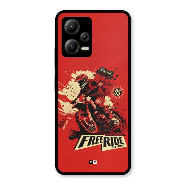 Free Ride Metal Back Case for Poco X5