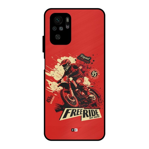 Free Ride Metal Back Case for Redmi Note 10