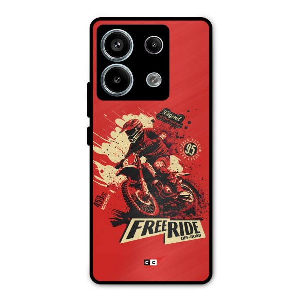 Free Ride Metal Back Case for Redmi Note 13 Pro 5G