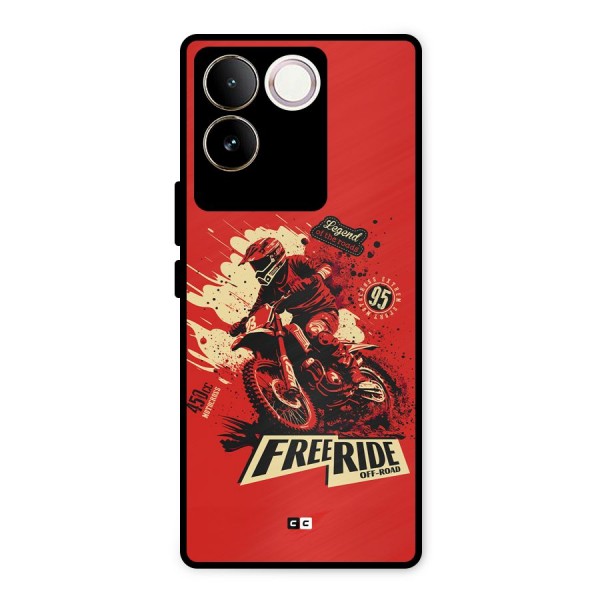 Free Ride Metal Back Case for Vivo T2 Pro