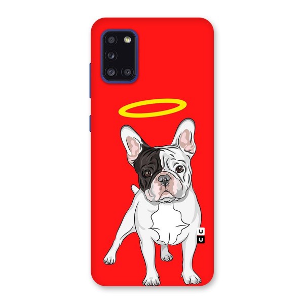 French Cute Angel Doggo Back Case for Galaxy A31