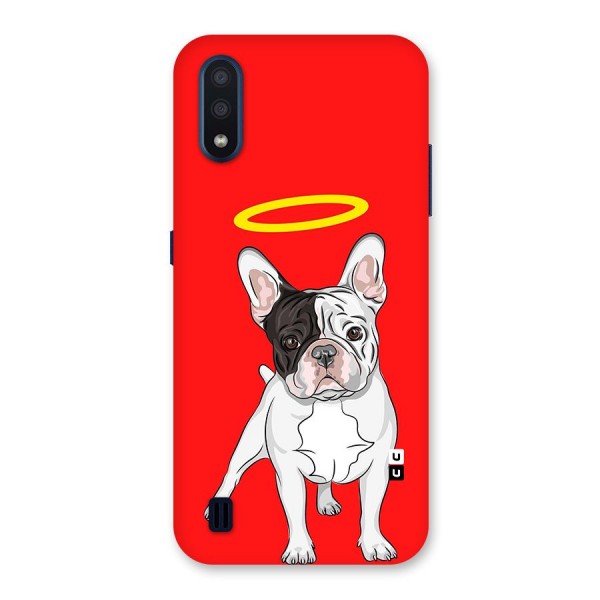 French Cute Angel Doggo Back Case for Galaxy M01