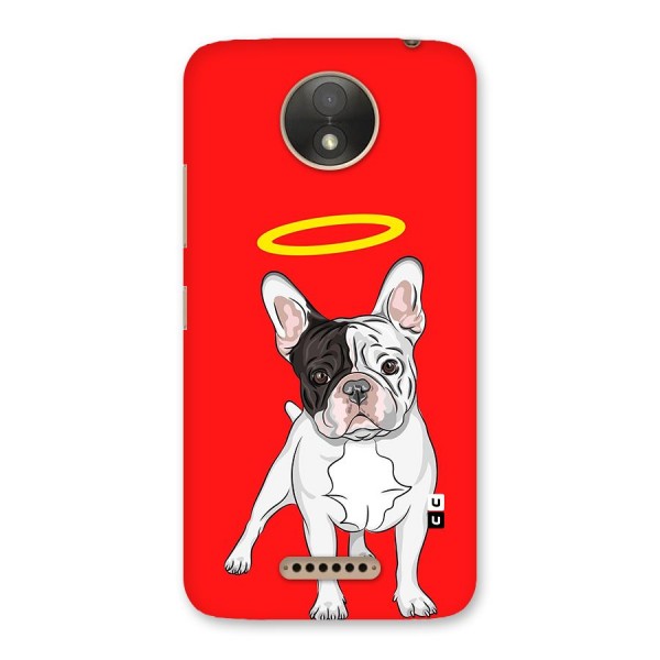 French Cute Angel Doggo Back Case for Moto C Plus