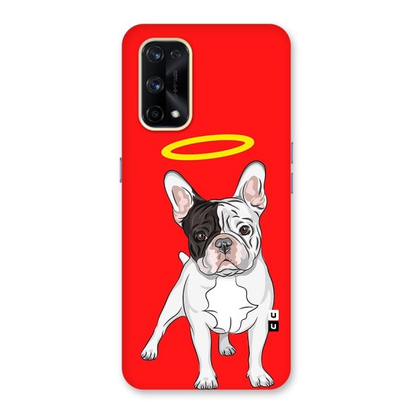 French Cute Angel Doggo Glass Back Case for Realme X7 Pro