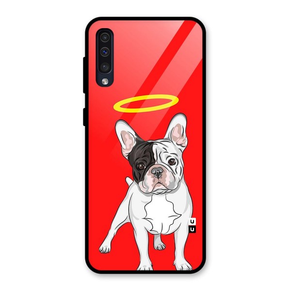 French Cute Angel Doggo Glass Back Case for Galaxy A50s