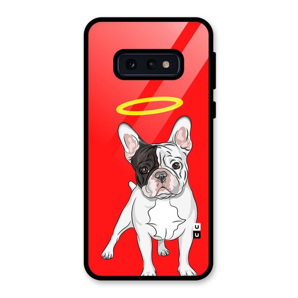 French Cute Angel Doggo Glass Back Case for Galaxy S10e