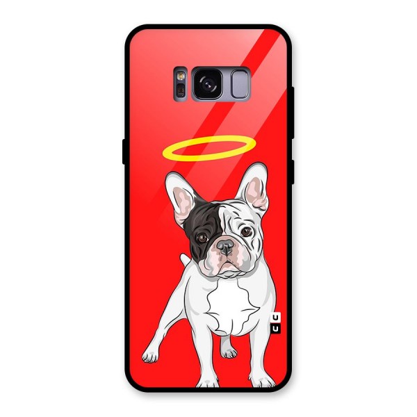 French Cute Angel Doggo Glass Back Case for Galaxy S8