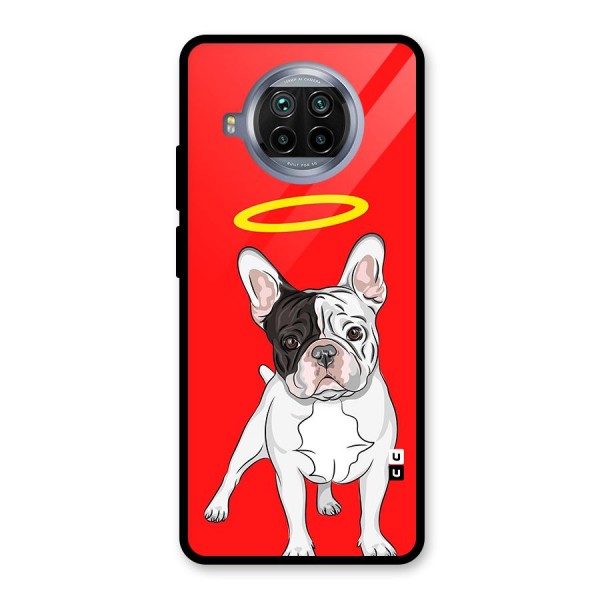 French Cute Angel Doggo Glass Back Case for Mi 10i