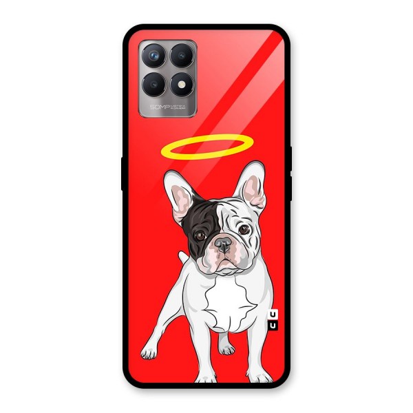 French Cute Angel Doggo Glass Back Case for Realme 8i