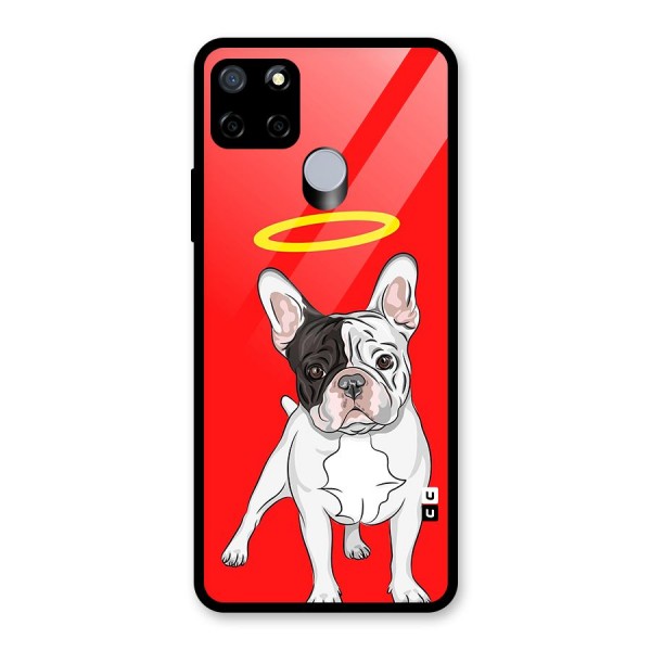 French Cute Angel Doggo Glass Back Case for Realme C12