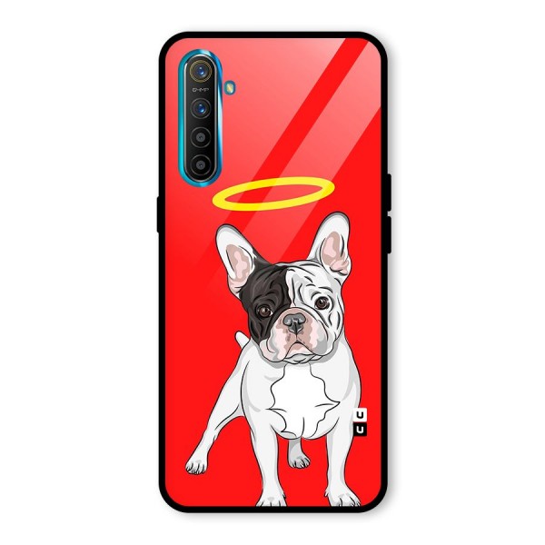 French Cute Angel Doggo Glass Back Case for Realme XT