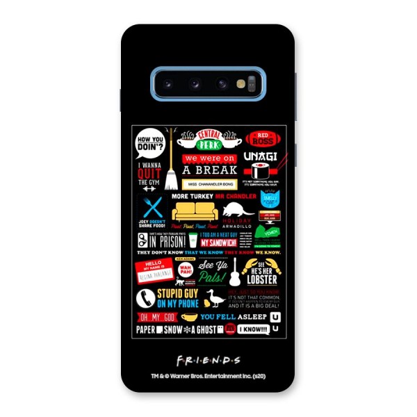 Friends Infographic Glass Back Case for Galaxy S10