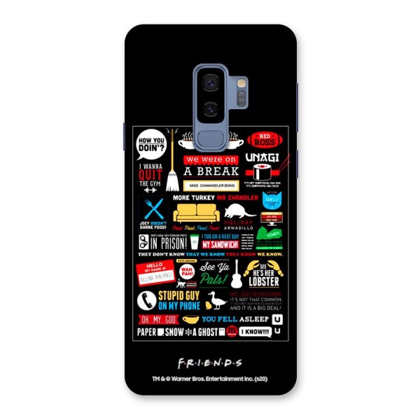 Friends Infographic Glass Back Case for Galaxy S9 Plus