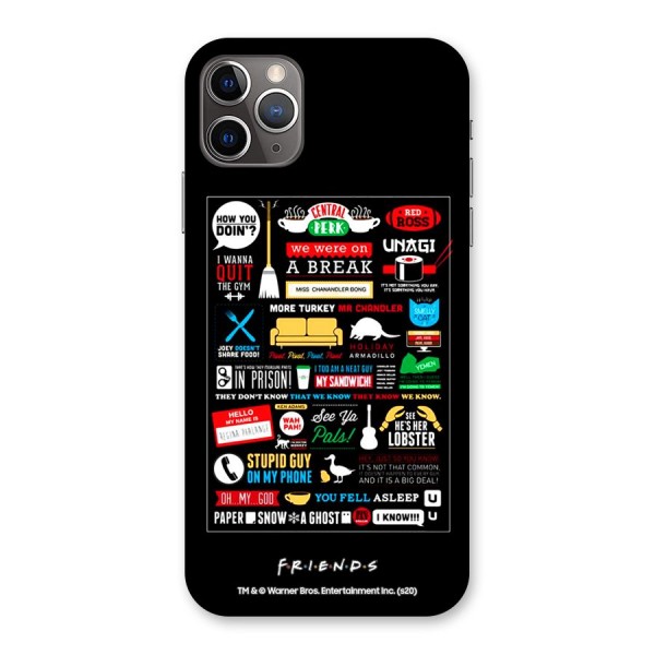 Friends Infographic Glass Back Case for iPhone 11 Pro Max