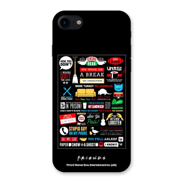 Friends Infographic Glass Back Case for iPhone SE 2020