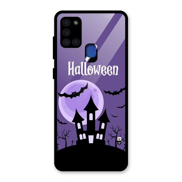 Fun Halloween Glass Back Case for Galaxy A21s