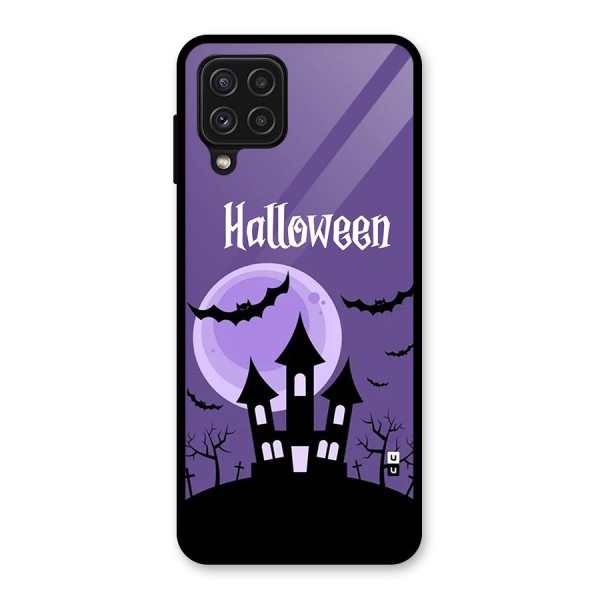 Fun Halloween Glass Back Case for Galaxy A22 4G