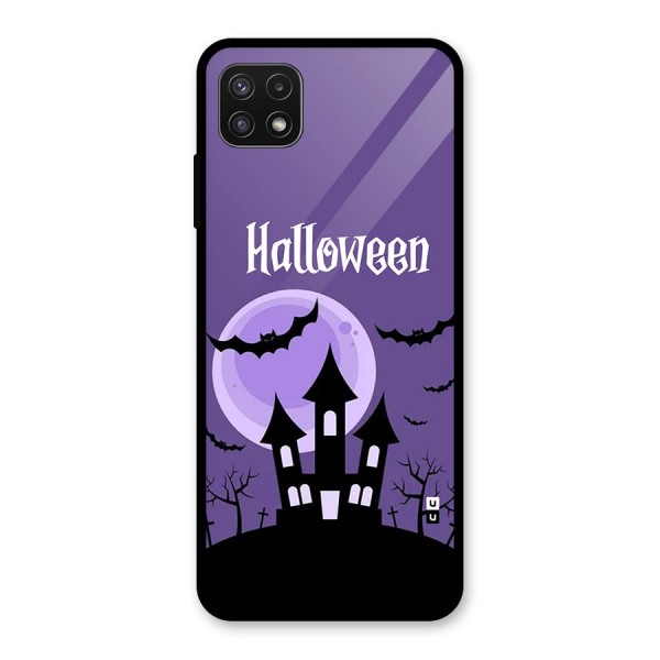 Fun Halloween Glass Back Case for Galaxy A22 5G