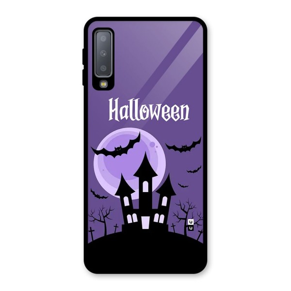 Fun Halloween Glass Back Case for Galaxy A7 (2018)